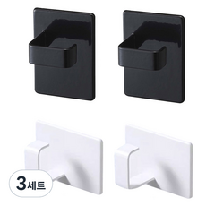 모나코올리브 냉장고세탁기 착붙 자석후크 2종 2p 세트, 화이트, 블랙, 3세트