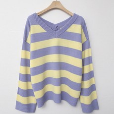 봉봉스토리 투톤브이넥 니트 임부복