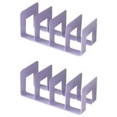 솔솔담다 아담한 북앤드 4칸 2p, 퍼플