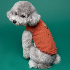DOG-i 寵物燈芯絨刺繡背心, 磚棕色