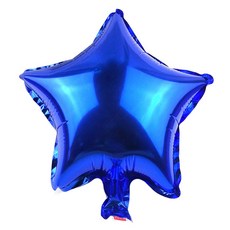 WOW PARTY KOREA 星形鋁箔氣球 自動 10 x 10 cm, 藍色, 10入