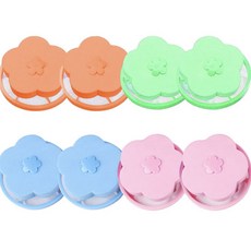 彩色花朵洗衣機棉絮過濾網套組, 8個