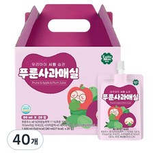 룰루맘 우리아이 시원습관 푸룬사과매실 주스, 80ml, 40개