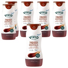 비비드키친 저칼로리 바비큐소스, 320g, 6개