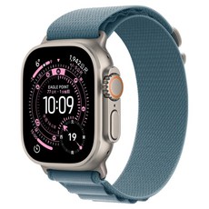 Apple 2025 Apple Watch Ultra3 原色鈦金屬 + L淡藍色高山錶環, 49mm, 淡藍色, GPS + 行動網路