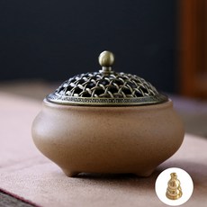 LizJany 碗型香插, 06 網蓋 黏土黃