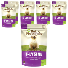 Pet Naturals 寶天然 免疫好好貓嚼錠 L-LYSINE, 免疫/抗氧化, 6包, 60顆