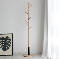 OLIVING 木製立式衣架, 黑色