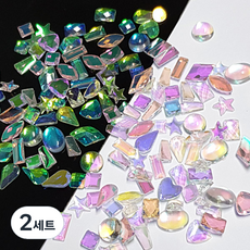 極光冰塊美甲鑽飾組 KN-S2039, 2個, 隨機出貨