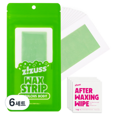 지저쓰 왁스스트립 20p 70g + 피니싱 와이프 4p 팔/다리용, 6개