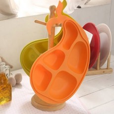 鯨魚造型餐盤, 橘色, 單品