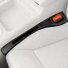 Tamsaa 車用座椅縫隙側邊坐墊 手機車鑰匙收納 汽車縫隙填充塞 (2入), 黑色, 1套