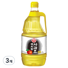 OTTOGI 不倒翁 蘋果醋, 3瓶, 1.8L