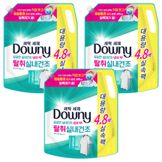 다우니 탈취 실내건조 세탁세제 리필, 2.2L, 1개입, 3개