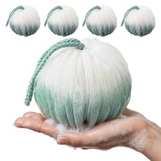 하비티 소프트 대형 샤워볼, 그린, 1개입, 5개