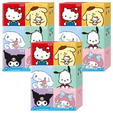 ITC 산리오 캐릭터즈 천연펄프 미니 각티슈 2겹, 230매, 18개