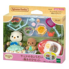 epoch森林家族 海獺姊姊妹妹海邊戲水組 可愛角色扮演 激發想像力 安全材質, 1入