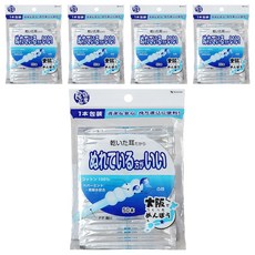 SANYO 山洋 溼式螺旋棉花棒, 50支, 獨立包裝, 柔軟親膚, 5包