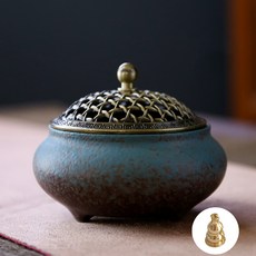 LizJany 碗型香插, 03 網蓋 綠沙色