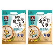 QUAKER 桂格 全天然五麥 嚴選十六 無添加糖 10包, 220g, 2袋