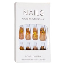 Paula's Nail 寶拉美甲 星月蝴蝶美甲貼片, CP89062 T型超長款, 1盒
