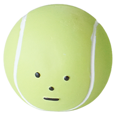 dingdog 狗狗乳膠網球玩具, 混合顏色, 1個