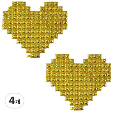 LivingDA 大型愛心氣球, 4個, 金色