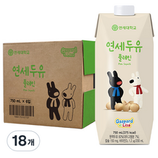 연세두유 플레인, 750ml, 18개