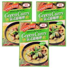 QUA-QUALITY 葵果 綠咖哩調理包 道地泰式風味 快速上桌, 3包, 60g