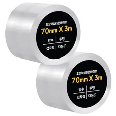 DADA 超強力單面矽膠膠帶 70mm x 3m, 透明, 2個