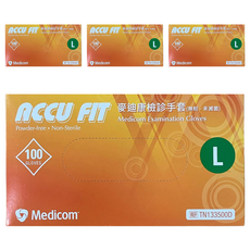Medicom 麥迪康 NBR檢診手套 未滅菌/無粉 L TN133500D 100個, 4盒