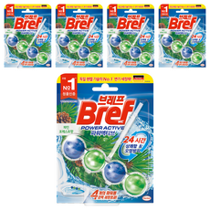 Bref 妙力 Power Active懸掛式馬桶清潔球 松樹香, 50g, 5入