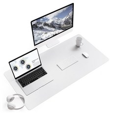 엠글로 데스크테리어 가죽 데스크매트, 화이트