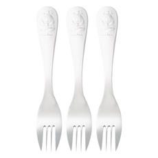 生活King 316兒童叉松鼠 13cm長 x 3.7cm叉面寬 3入, 銀色, 1組