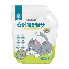 幸福時刻 6合1混合貓砂, 清新綠茶, 6L, 1包
