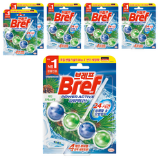 Bref 妙力 Power Active懸掛式馬桶清潔球 松樹香, 50g, 6個