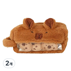 ARTJOY 布章水豚筆袋, 2個, 發呆水豚