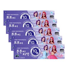 ATEX Secret Jouju聯名款低氟孩童牙膏 藍莓口味, 80克, 5盒