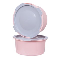 Joeun World Steam Cook 微波爐蒸籠 1000ml, 粉紅色, 2套