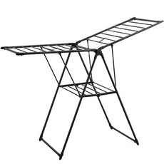 코끼리리빙 접이식 빨래건조대 2단 BFA-1561, 1개, 블랙