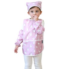 BEBE CHOUETTE 兔子網眼無袖美術罩衫 + 頭巾 + 袖套組, 混合顏色