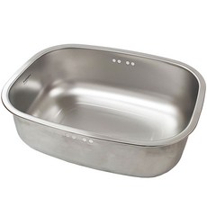 HANSSEM 多用途水槽籃 無排水孔型, 銀色, 1入