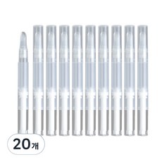 VERAMANG 指甲油筆空瓶 矽膠頭 2ml, 透明, 20個