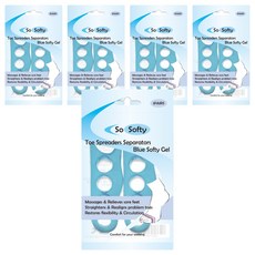 쏘소프티 포렉스 실리콘 발가락 벌리개 블루 Free, 5개