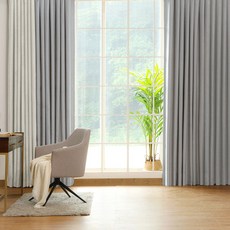 The Zari 褶皺遮光窗簾, 低灰