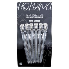 GREAGER 防滑矽膠內芯髮夾 6入, 1個, 白色