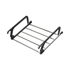 aisen伸縮型曬衣架 可伸縮彈性空間擺放物品 延伸掛鉤設計室內外均可使用, 黑色