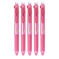 PILOT 百樂 2色按鍵摩擦筆 0.38mm, 淺粉色, 5支