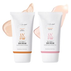 MACQUEEN 日常防曬霜 SPF50+ PA+++ 潤色款 50g+保濕款 50g, 1組