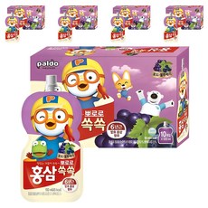 팔도 뽀로로 홍삼쏙쏙 어린이 음료 포도블루베리맛, 100ml, 50개